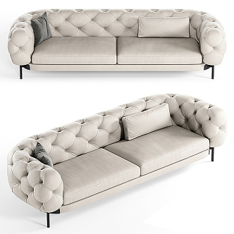 Modern double sofa 3d model