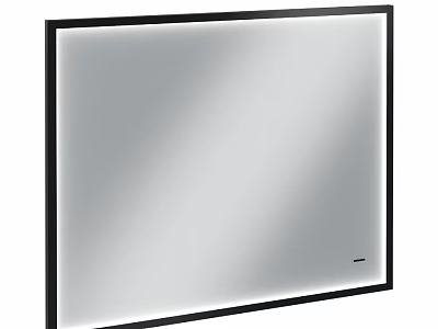 Modern Wall Mounted Mirror with Slim Black Frame and Sleek Contemporary Design 3d model