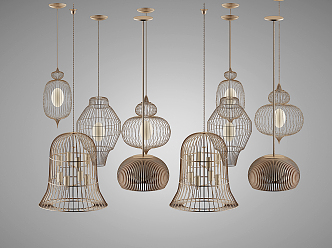 Southeast Asia Chandelier 3d model