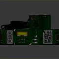 Military Weapon Device In Green With Digital Display Control Buttons And Metal Handles