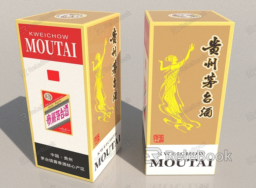 Bottle Maotai Feitian Liquor Liquor Drinks model