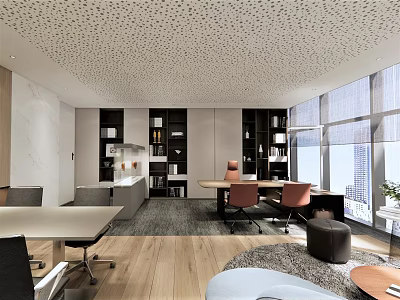 Modern Office General Manager Room 3d model