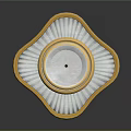 Elegant Garden Ornament Three Tiered Fountain With Square Base And Gold White Decoration