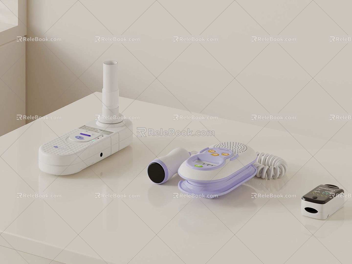 Oximeter Monitor Medical Equipment 3d model