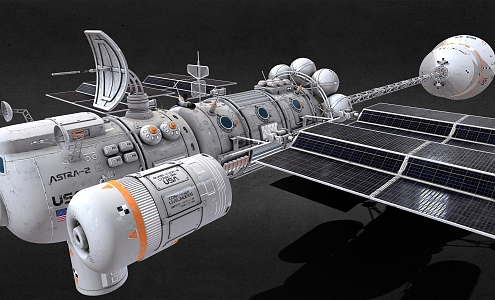 Realistic high-detail satellite American satellite aerospace satellite 3d model