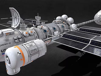 Realistic high-detail satellite American satellite aerospace satellite 3d model