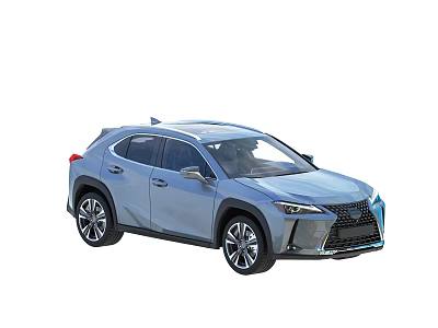 Light Blue Lexus SUV With Modern Exterior Design And Alloy Wheels 3d model