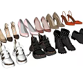 Stylish Assorted Shoes Collection Featuring High Heels Sneakers Boots And Colorful Designs For Fashion