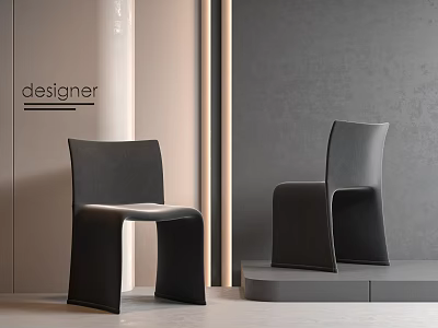 Modern Minimalist Dining Chair Modern Style Dining Chair Minimalist Style Dining Chair Fabric 3d model