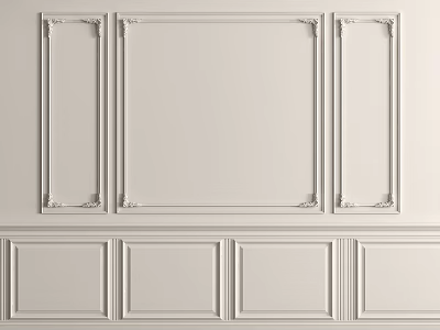 Wall Panel Gypsum Line Wall Trim Panel 3d model