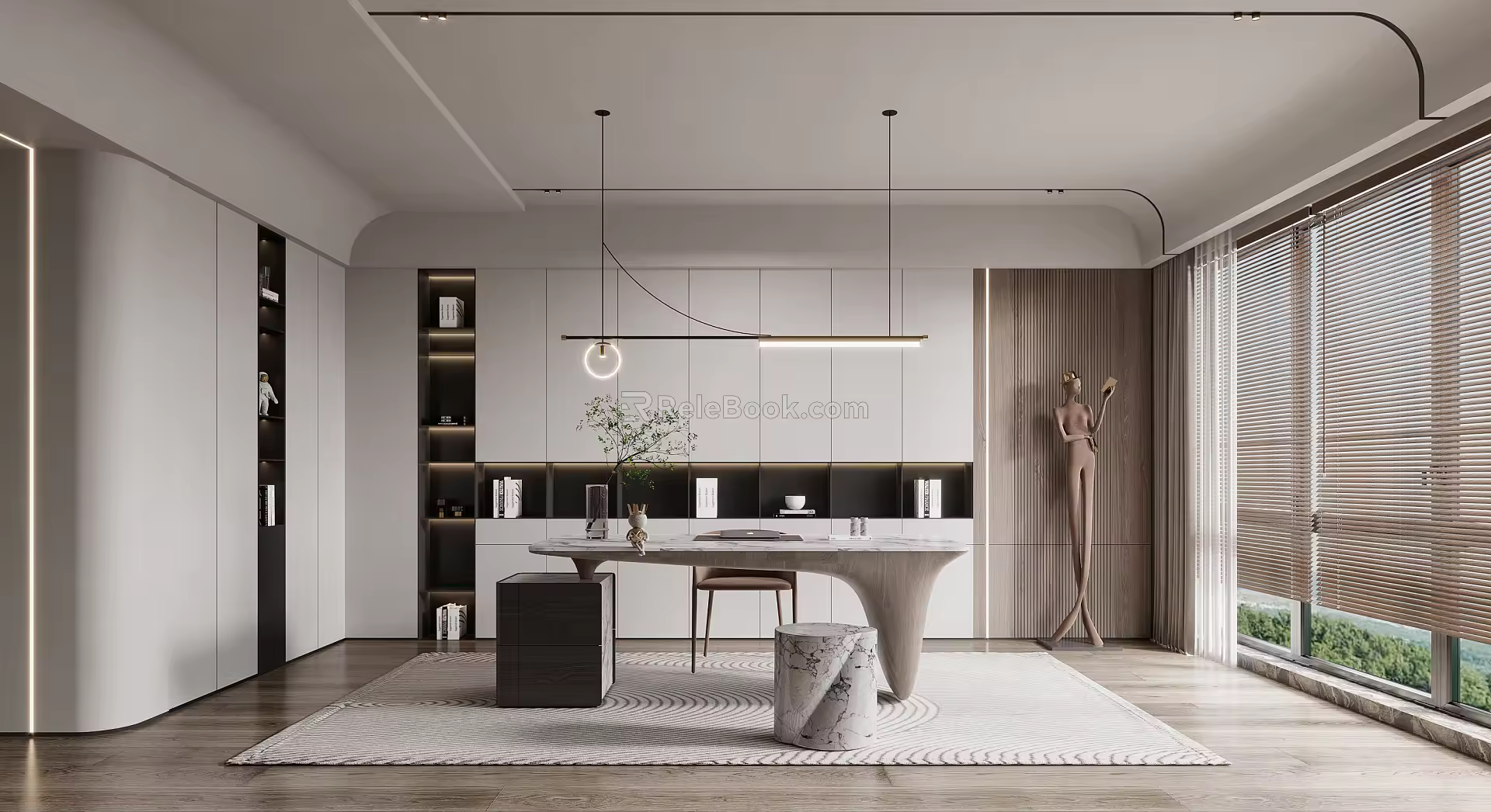 Modern study 3d model