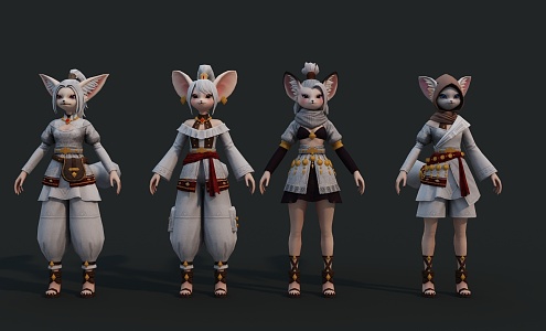 Orc Rat Demon Anime Girl 3d model