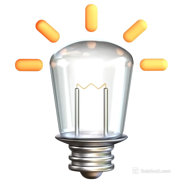 Smart Machine Featuring Light Bulb With Glowing Effects Filament And Transparent Cover 3d model 