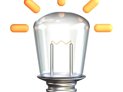 Smart Machine Featuring Light Bulb With Glowing Effects Filament And Transparent Cover 3d model