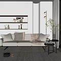 Modern Flexform three-seat sofa 3d model