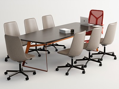 Modern Conference Table and Chair Conference Table Chair Set 3d model