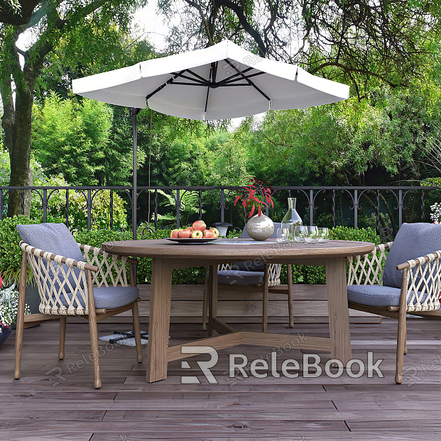 Modern Outdoor Table and Chair Outdoor Balcony Table and Chair Combination model