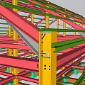 Industrial Equipment Steel Structure Building Framework With Support Beams And Foundation