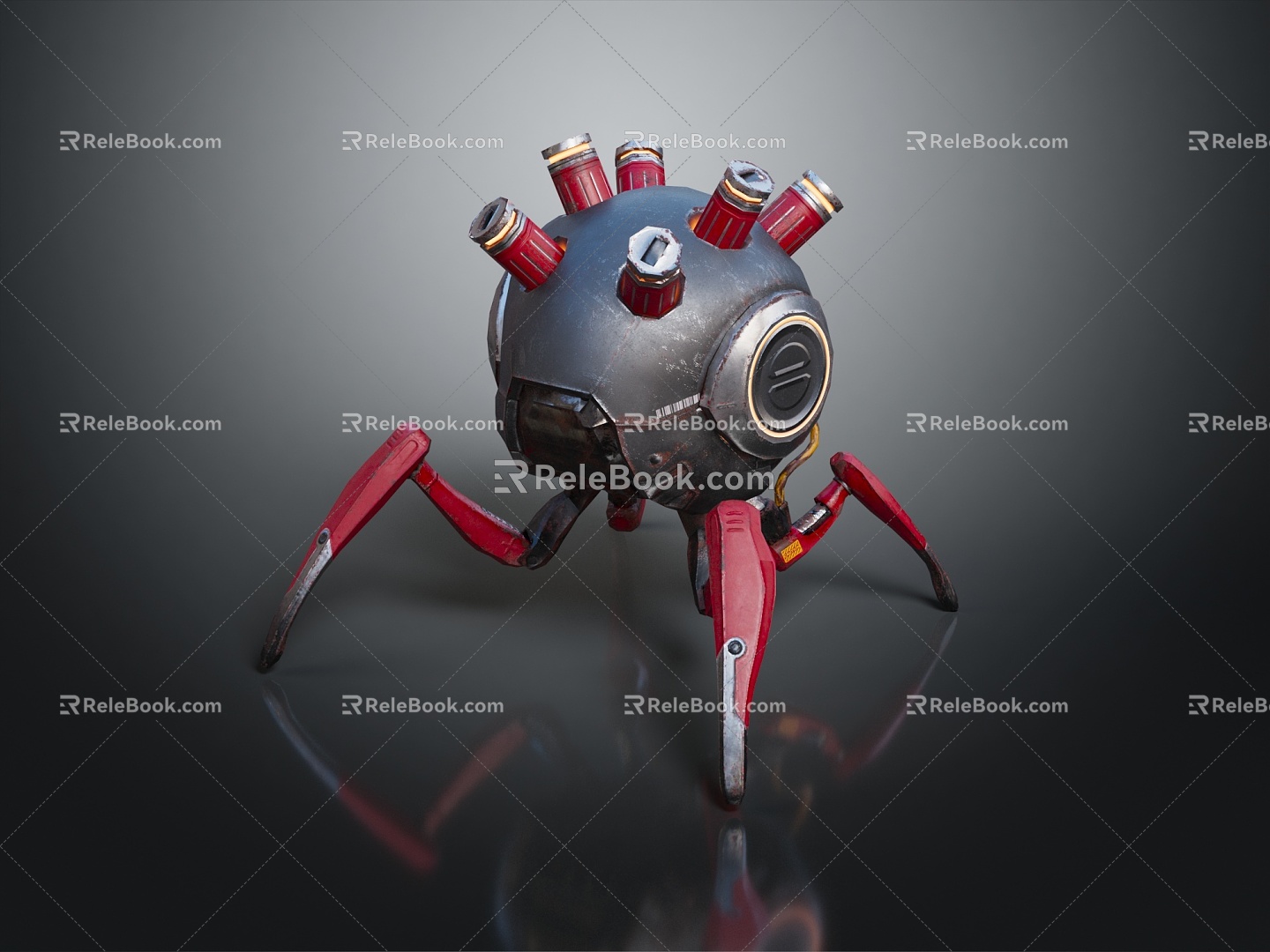 Modern Robot Machine Bomb Mechanical Bomb 3d model