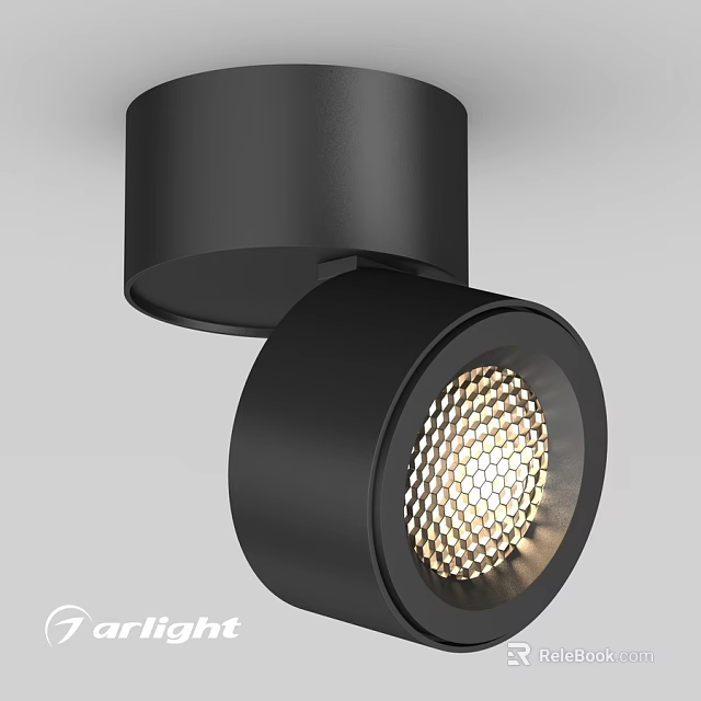 Black Modern Downlight Spotlight With Illuminated Mesh Design Ceiling Mount 3d model 
