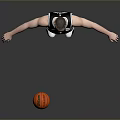 Man Wearing Brooklyn Nets Number 10 Black Jersey Standing with Arms Outstretched and Basketball