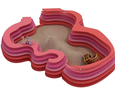Modern amusement equipment sand pit 3d model Modern amusement equipment sand pit 3d model