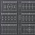 Various Decorative Wrought Iron Fence Designs Featuring Ornate Patterns And Scrollwork 3d model