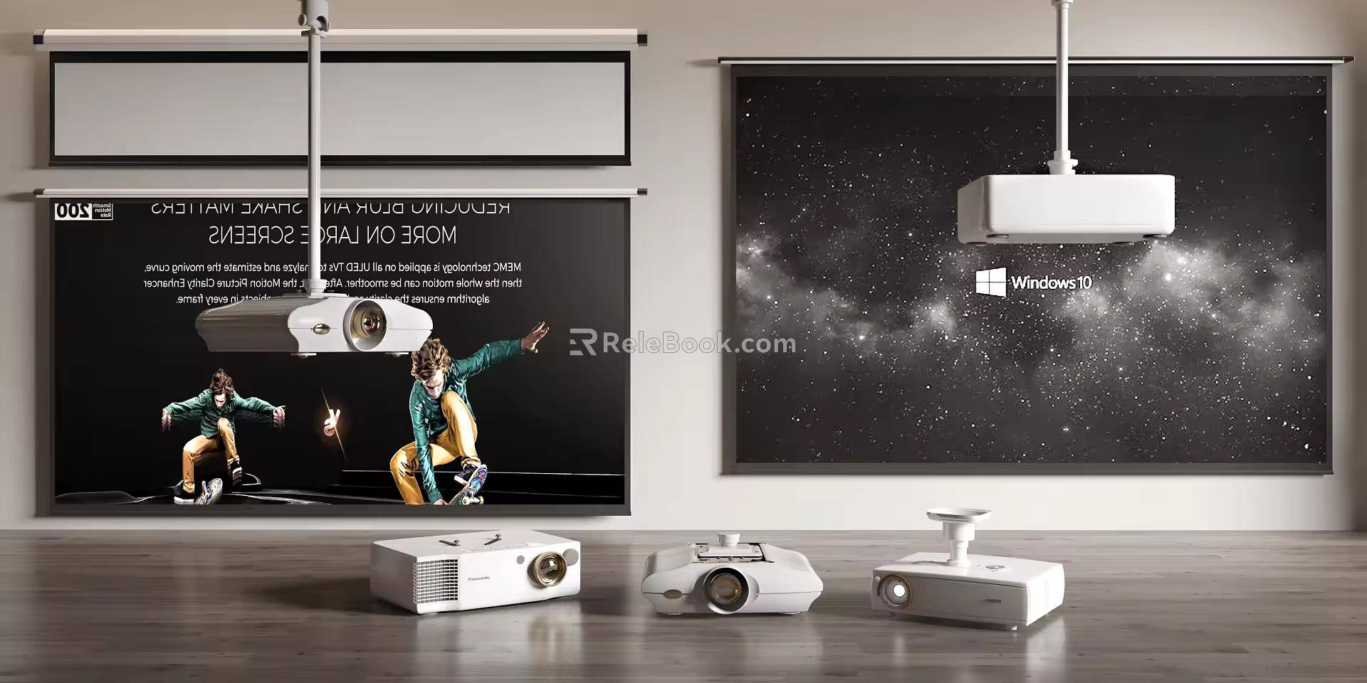 Modern Projector Curtain Combination Projector Curtain Indoor 3d model