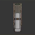 Custom Double Decker Bus With Vintage Industrial Design Rust Accents And Multiple Wheels