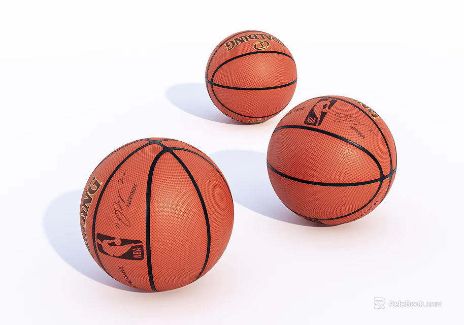 Autographed Professional Basketballs High Quality Sports Equipment For Games And Training 3d model 