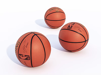 Autographed Professional Basketballs High Quality Sports Equipment For Games And Training 3d model