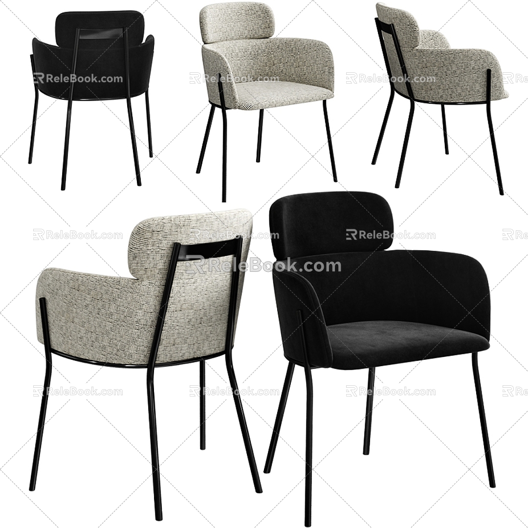 Dining Chair Leisure Chair 3d model