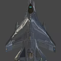 Modern Gray Stealth Fighter Jet With Sleek Aerodynamic Design And Cockpit