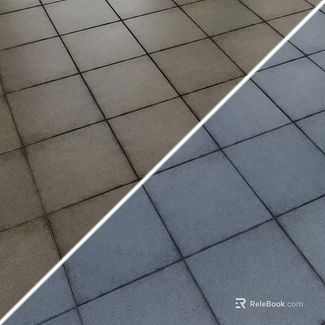 Brown and Blue Square Floor Tiles with Contrasting Colors for Home Interior Decoration 3d model 