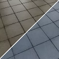Brown and Blue Square Floor Tiles with Contrasting Colors for Home Interior Decoration