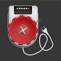 Blender With Red Lid Transparent Jar And White Base Power Cord