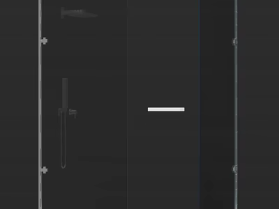 Modern Shower Sauna Interior With Glass Door Shower Head And Steam System 3d model
