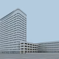 Modern Hospital Building Design Featuring High Rise Tower And Low Rise Connected Structure