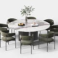 Dining table and chair 3d model