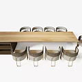 Modern table and chair combination 3d model