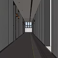 Elegant Hotel Corridor With Beige Walls Ceiling Lights Wooden Doors And Carpeted Flooring
