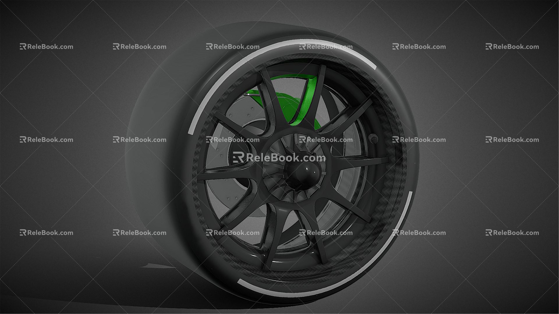 Modern wheel racing wheel 3d model