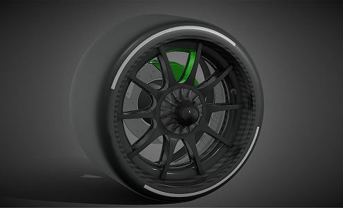 Modern wheel racing wheel 3d model