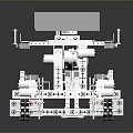 White Mechanical Robotic Device With Tracked Chassis Multiple Wheels And Arm Structure 3d model