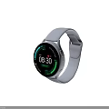 White Strap Smartwatch With Digital Time Display And Fitness Health Monitoring Features