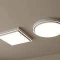 Modern LED Ceiling Lights With Square And Round Shape Bright White Flush Mount Design