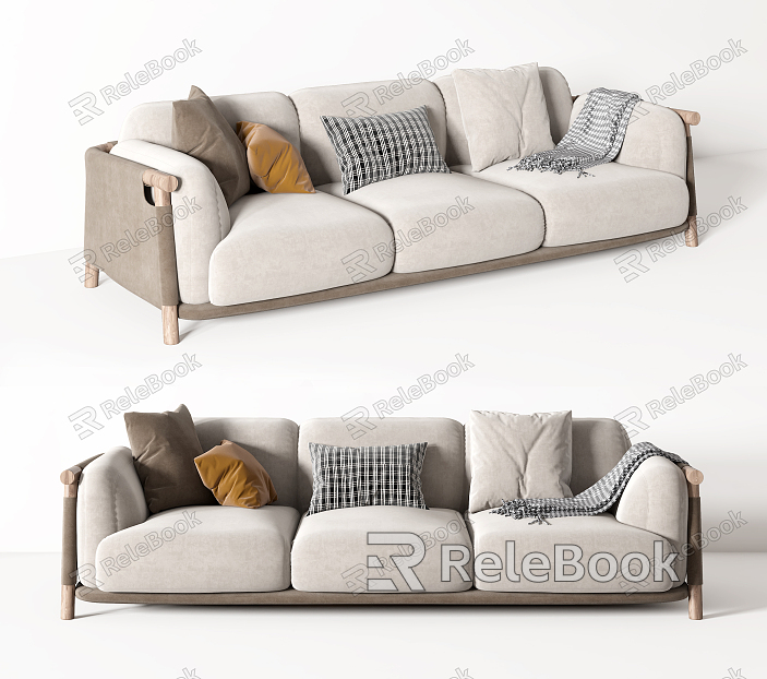 Modern Three-Seat Sofa model