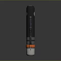 Futuristic Sci Fi Rocket Launcher Weapon With Orange Accent And Blue Light Indicator 3d model