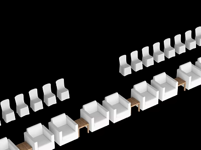 Modern Meeting Sofa Meeting Sofa Chair 3d model