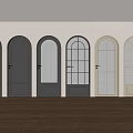 Collection Of Arched Doors With Frosted And Grid Glass Designs In Black And Beige